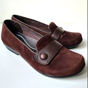 Brown Suede Dansko Loafers
